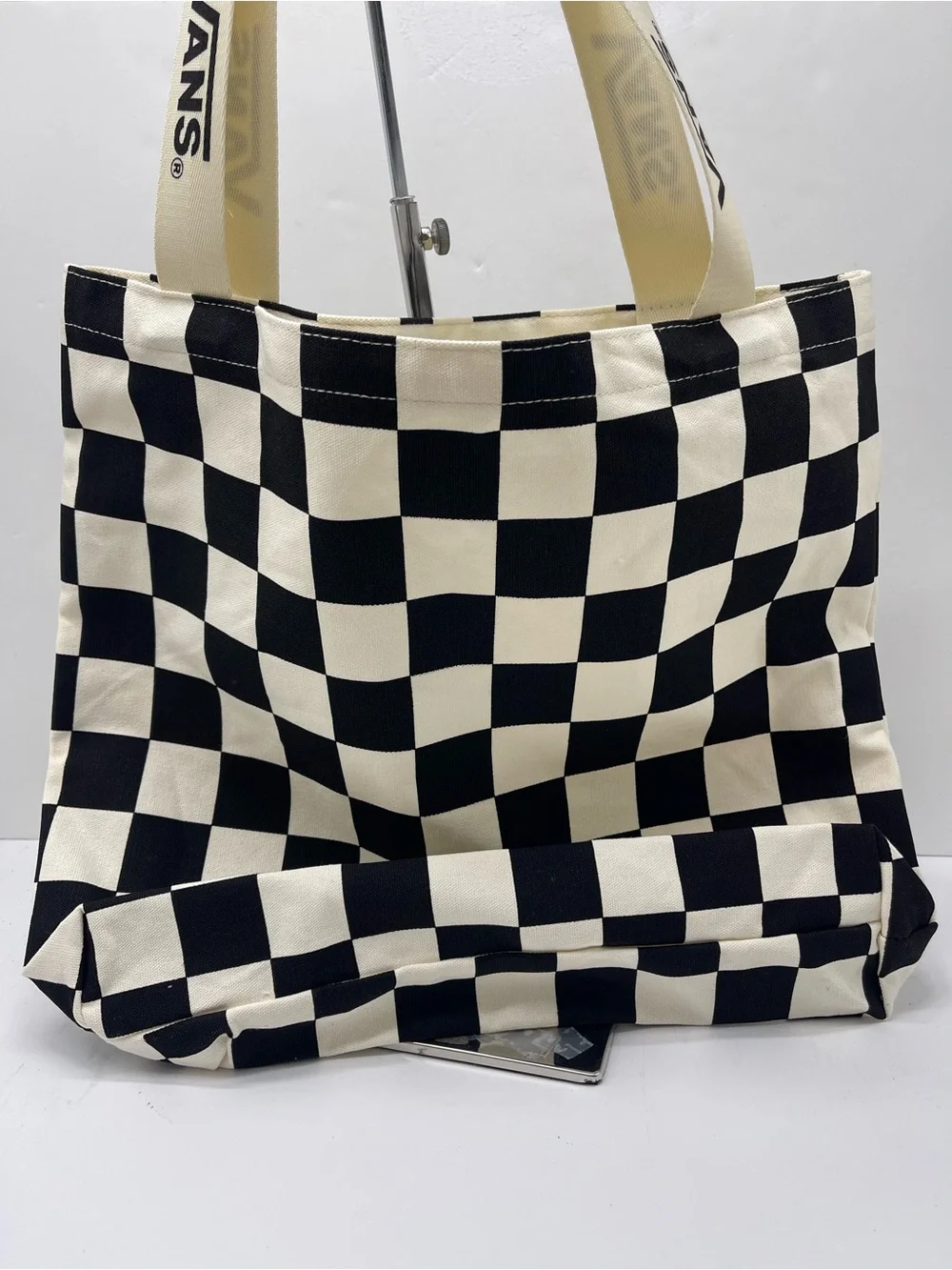 Vans Black and Cream Checkerboard Tote